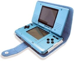 Cubierta de piel para Nintendo DS azul