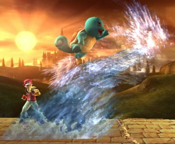 Entrenador Pokémon: Squirtle atacando con Cascada