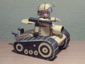 Modelo de Papel de Yellow Comet Tank de Advance Wars